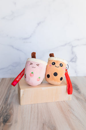 Boba Milk Tea Mini-Plush Keychain