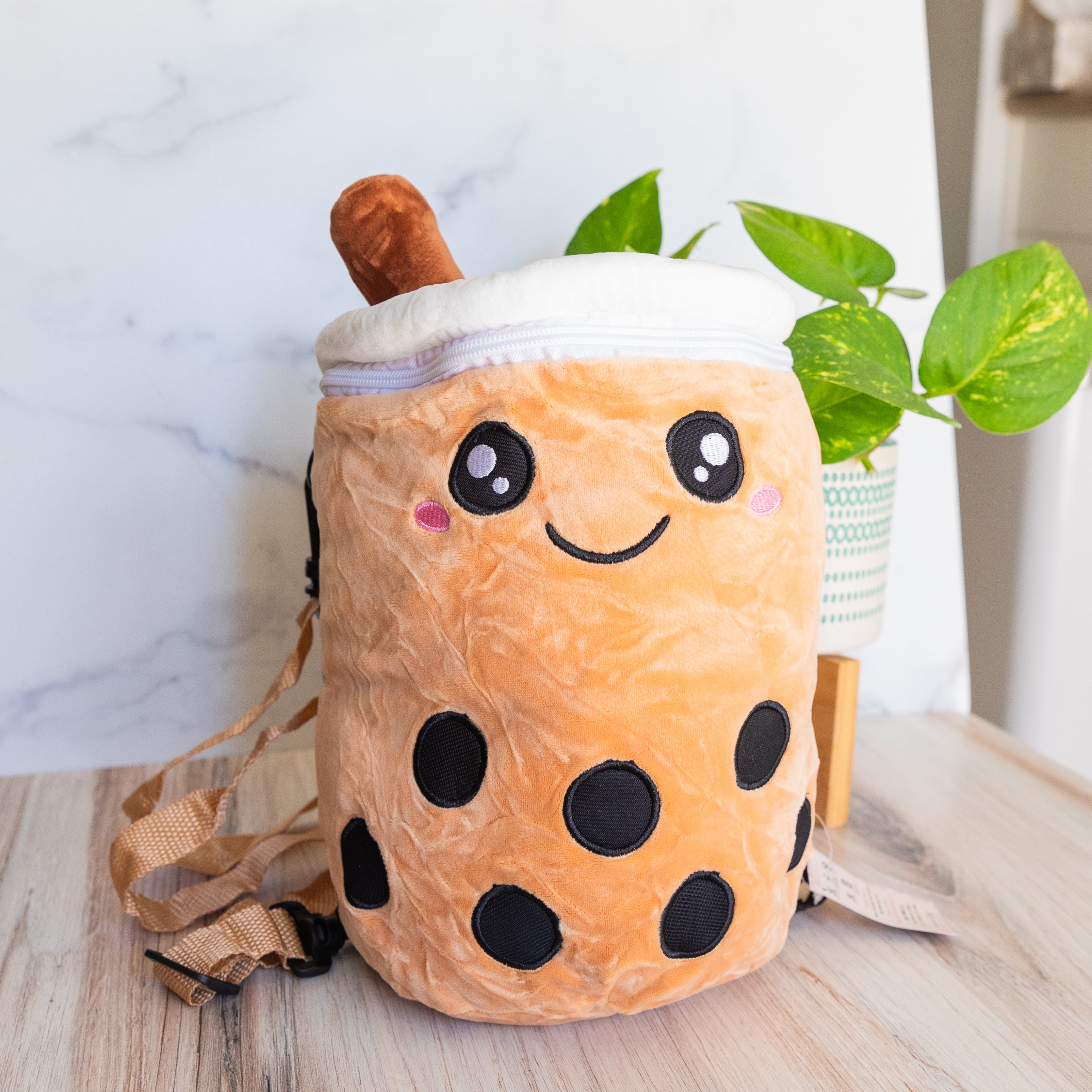 Boba Plushie Backpack / Crossbody / Strap-On Bag