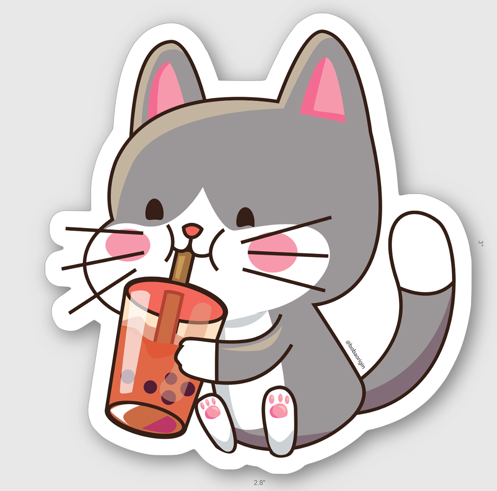 Cute Animal Drinks Sticker Sheet/laptop Stickers/ Cute Stickers