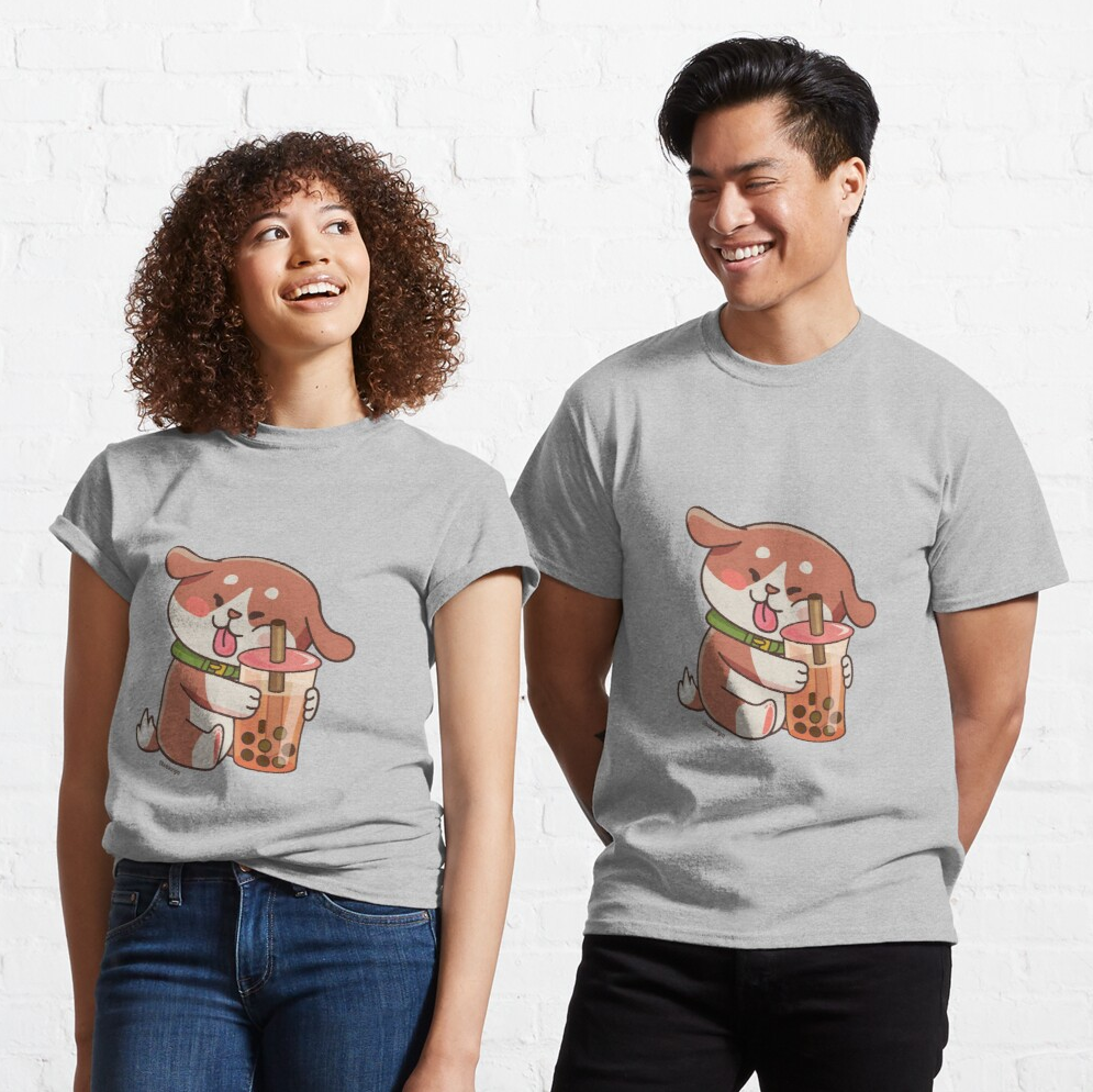 Cute Boba Dog Unisex T-shirt